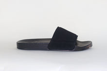 Load image into Gallery viewer, Black Suede Slide