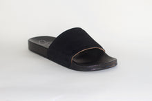 Load image into Gallery viewer, Black Suede Slide