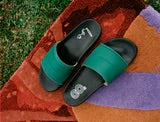 Load image into Gallery viewer, Gossamer Deep Green Leather Slide
