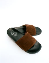 Load image into Gallery viewer, Chocolate Suede Slide
