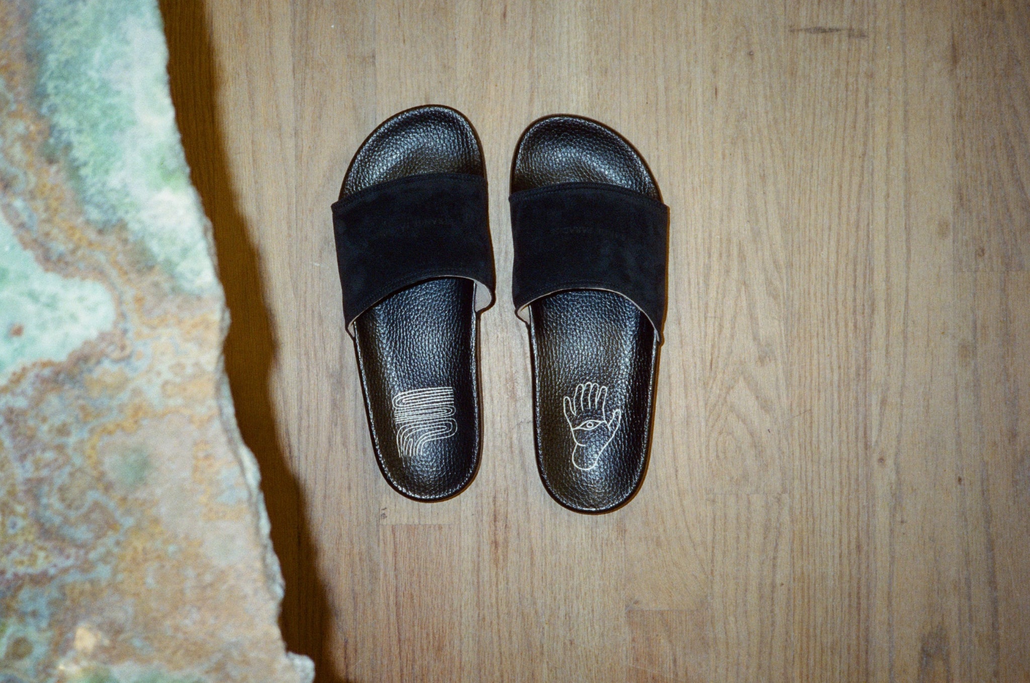 suede adidas slides